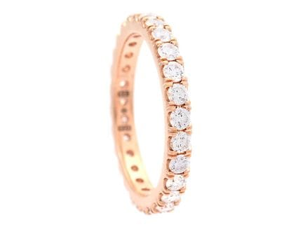 FULL ETERNITY RING, 18 Karat Roségold, 27 Diamante