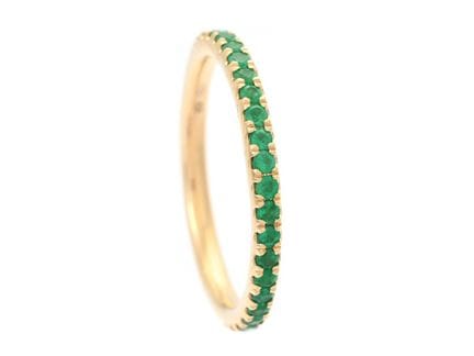 FULL ETERNITY RING, 18-karätiges Gold, Smaragde 0,