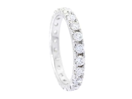 FULL ETERNITY RING, 18 Karat Weißgold, 22 Diamante