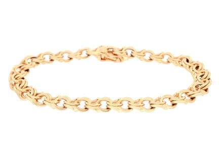 ARMBAND, 18-karätiges Gold, Bismarck-Kette, Breite