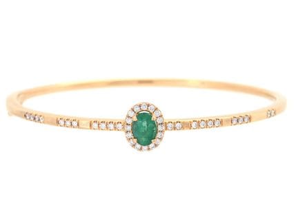 Armreif, 18-karätiges Gold, ovaler, facettierter S