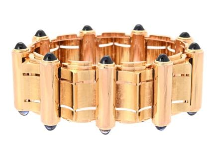 ARMBAND, 18-karätiges Bicolor-Gold, synthetische S