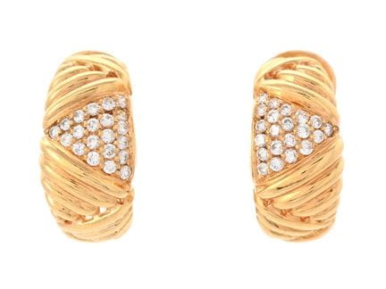 ENGELBERT, Ohrringe, 18-karätiges Gold, Diamanten 