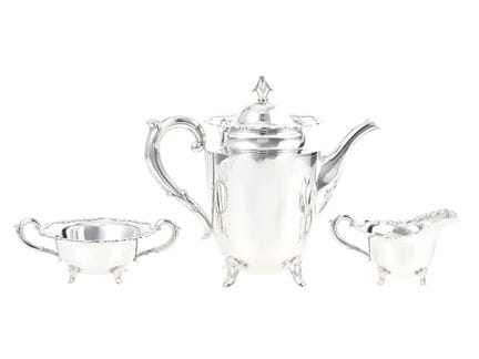 COFFEE SET, 3 parts, pot, cream jug and sugar bowl