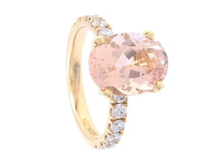 STRÖMDAHLS, Ring, 18 Karat Gold, Morganit 3,85 Kar