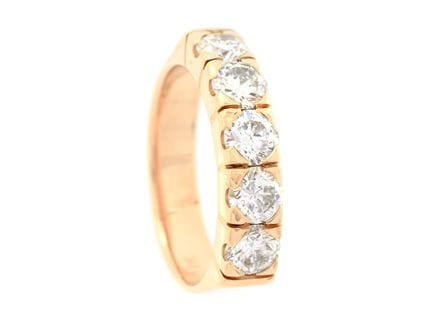 SCHALINS, Ewigkeitsring, 18 Karat Gold, 5 Diamante