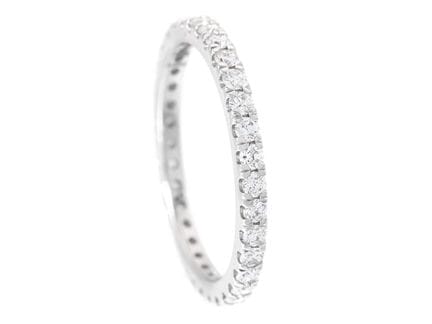 FULL ETERNITY RING, 18 Karat Weißgold, 33 Diamante