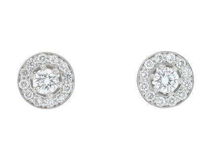 OHRRINGE, 18 Karat Weißgold, 26 Diamanten im Brill
