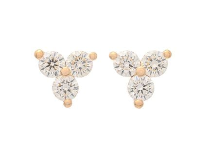 OHRRINGE, 18K Gold, 6 Diamanten im Brillantschliff