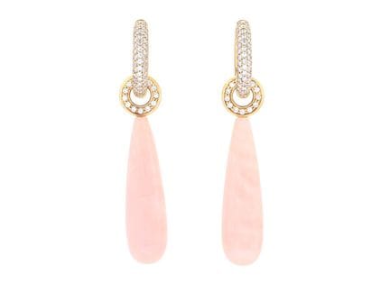 STRÖMDAHLS, Ohrringe, 18-karätiges Gold, rosa Opal