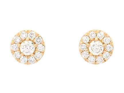 OHRRINGE, 18K Gold, 22 Diamanten im Brillantschlif