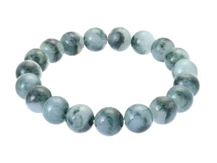 ARMBAND, Fei-Cui-Perlen 9,96–10,06 mm, A-Jade, LIU