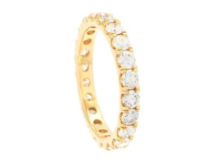 FULL ETERNITY RING, 18 Karat Gold, 22 Diamanten im