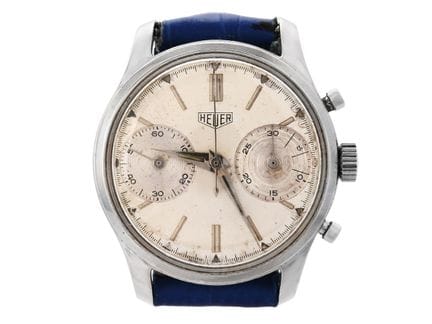 HEUER, chronographe, calibre Valjoux 23, n° de sér
