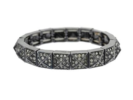BRACCIALE, ROCK BY SWEDEN, metallo colorato, nero,