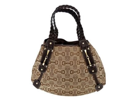 BORSA, GUCCI, vintage, Borsa Hobo, marrone, tela b