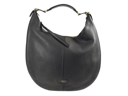 SAC, MULBERRY, sac hobo, cuir gris, finitions doré