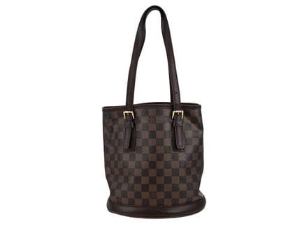 SAC, LOUIS VUITTON, petit sac Bucket, motif Damier
