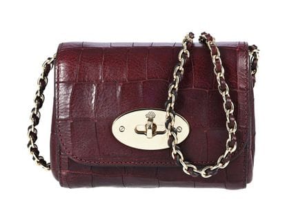 TASCHE, MULBERRY, Mini-Lily-Tasche, burgunderrotes