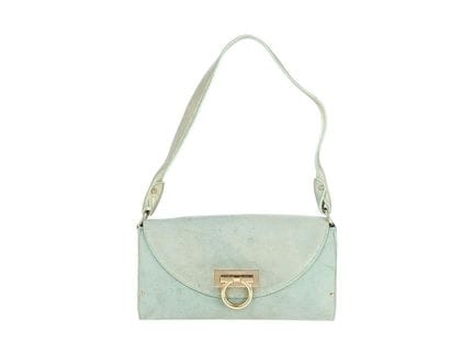 SAC, SALVATORE FERRAGAMO, vert, or, tissu, ferrure