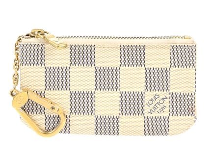 PORTE-CLÉS, LOUIS VUITTON, motif Damier azur, fini