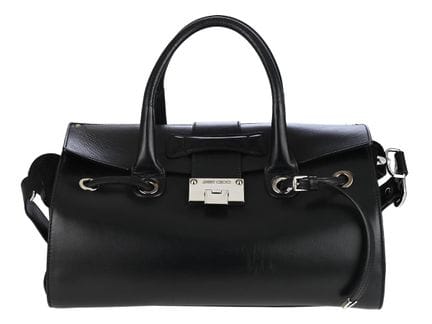 SAC, JIMMY CHOO, cuir noir, daim noir, accessoires