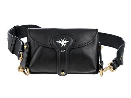 SAC, CHRISTIAN DIOR, mini sac Saddle, cuir noir, f