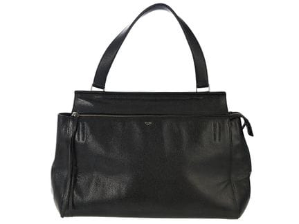 BORSA, CELINE, doctor Bag, pelle nera, finiture ar