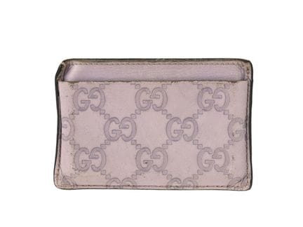 卡包，古驰（GUCCI），GG图案，紫色皮革，10×7.5 厘米，可放卡片、纸币，附防尘袋，有使用痕