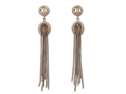 OHRRINGE, CHANEL, CC-Logo, Gelbmetall, Pushback-Ve