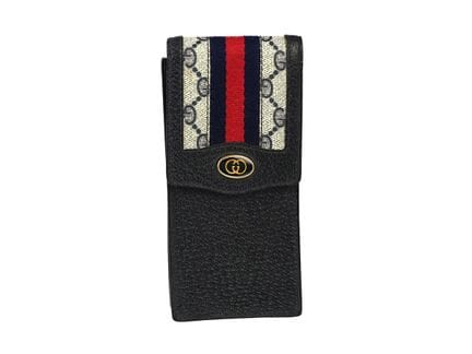 COUVERTURE GUCCI, vintage, cuir noir, Web, rouge, 