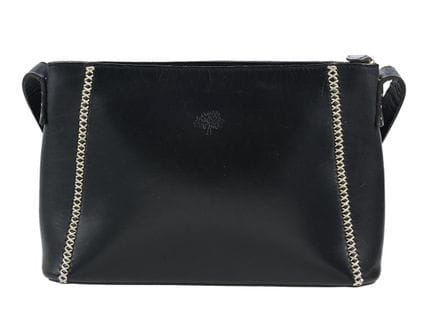 SAC, MULBERRY, cuir noir, finitions dorées, 27 x 1