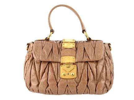 SAC, MIU MIU, pushlock Flap Top Handle, veau Matel