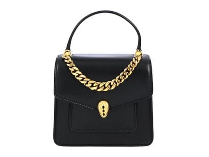 SAC, BVLGARI, sac « Serpenti Forever », cuir noir,