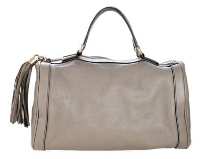 Tasche, GUCCI, Soho Fringe Bowling Bag, grau, beig