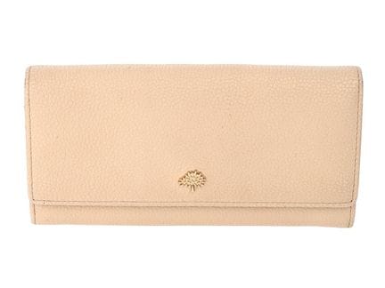 PORTEFEUILLE, MULBERRY, cuir beige, ferrures dorée