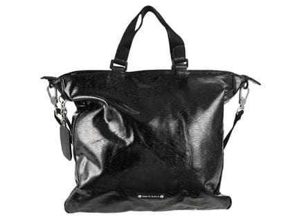 BORSA, TOUS, vernice nera, finiture argentate. 34x