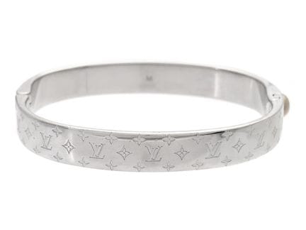BANGLE, LOUIS VUITTON, nanogram Cuff, silver-tone 