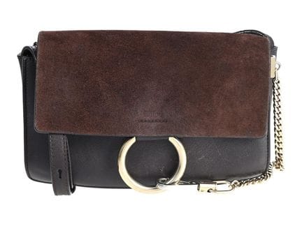 BORSA, CHLOÉ, pelle marrone, camoscio marrone, fin