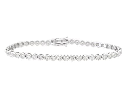 BRACCIALE TENNIS, oro bianco 18 carati, 46 diamant