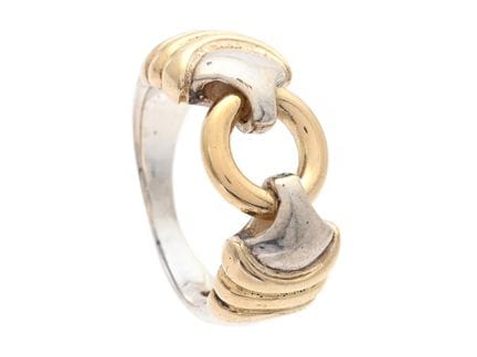 CHRISTOFLE, bague, or 18 carats/argent sterling, P