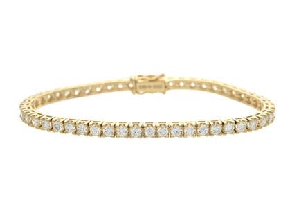 BRACCIALE TENNIS, oro 18 carati, 49 diamanti a tag