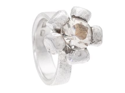 SANDBERG, anello, argento sterling, cristallo di r