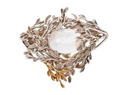 ETSUKO MINOWA, spilla, argento sterling/oro 18 car