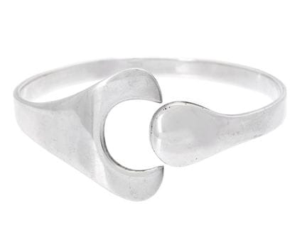 GEORG JENSEN, bracelet rigide, argent massif, ouvr