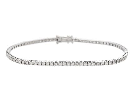 BRACCIALE TENNIS, oro bianco 18 carati, 82 diamant
