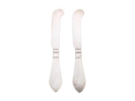 GEORG JENSEN, 2 coltelli da burro, Continental, lu