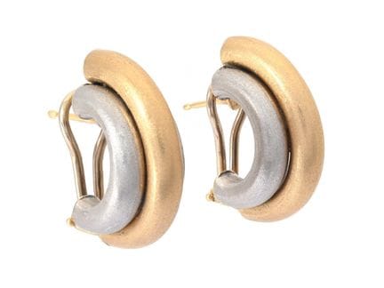 PENDIENTES, oro de 18 quilates/oro blanco, altura 