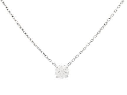 CARTIER, collana, oro bianco 18 carati, diamante a
