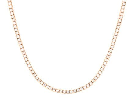 COLLANA RIVIERE, oro rosa 18 carati, 227 diamanti 